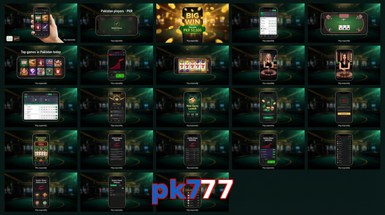 Main screen of Pk777 bet page for PK players
