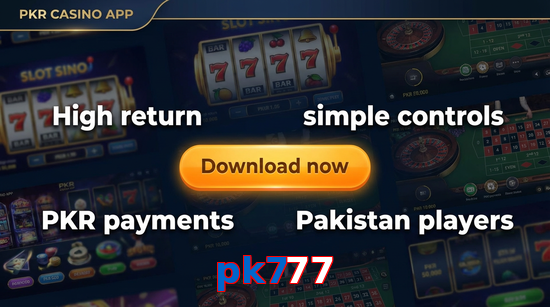 Main screen of Pk777 gamedownload page for PK players